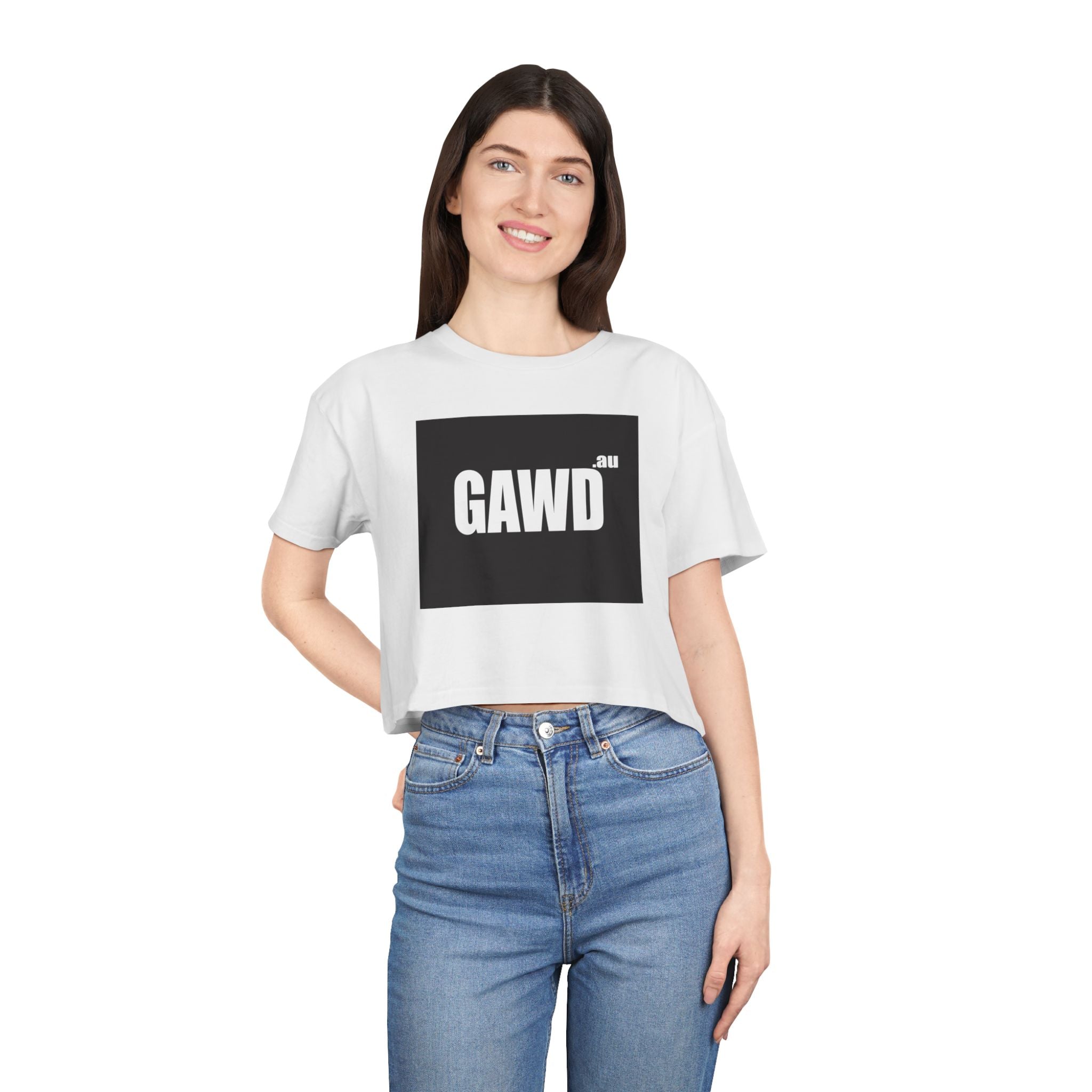 GAWD Bold Logo Crop Tee