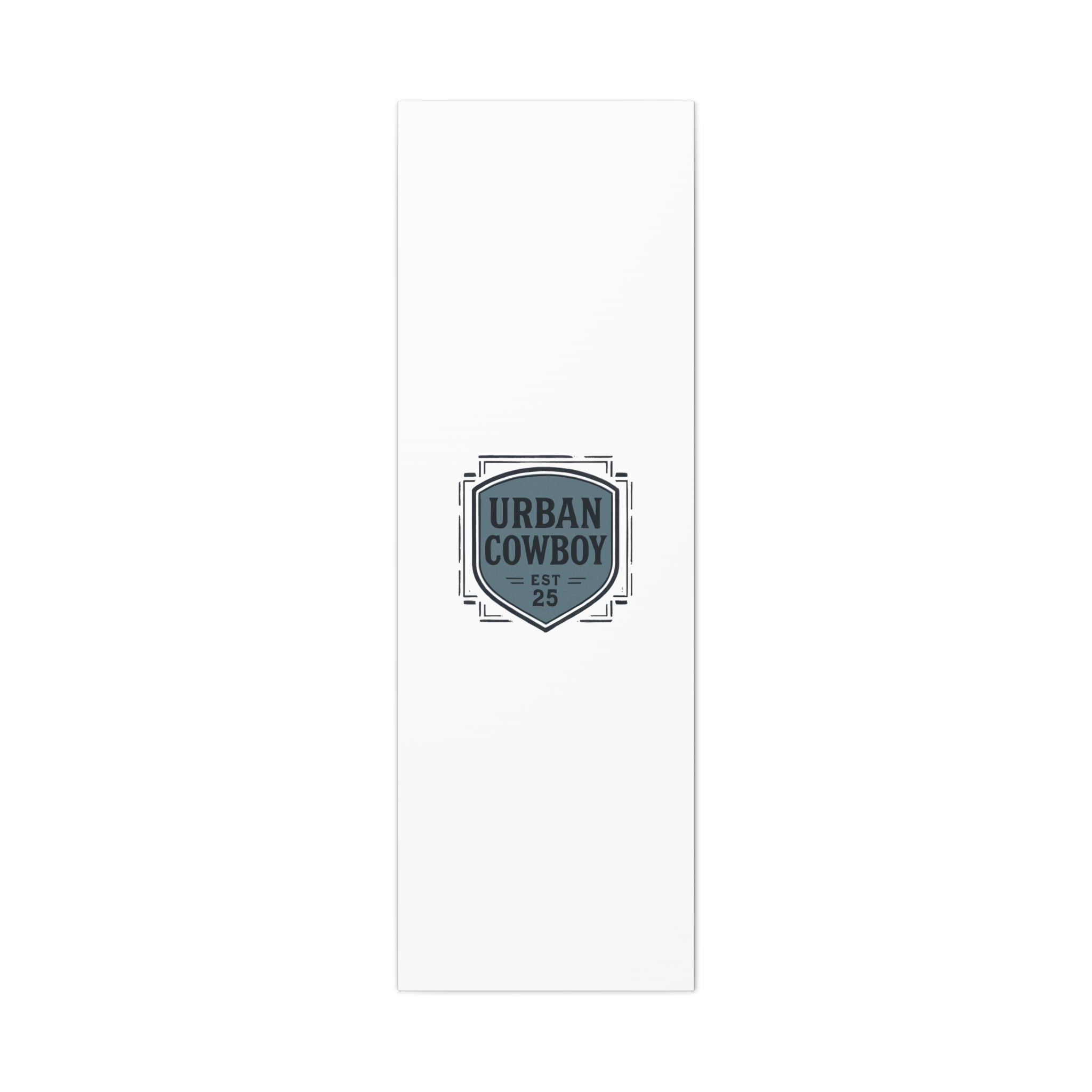 Urban Cowboy Shield Matte Canvas Wall Art — “URBAN COWBOY EST 25” Stretched Canvas