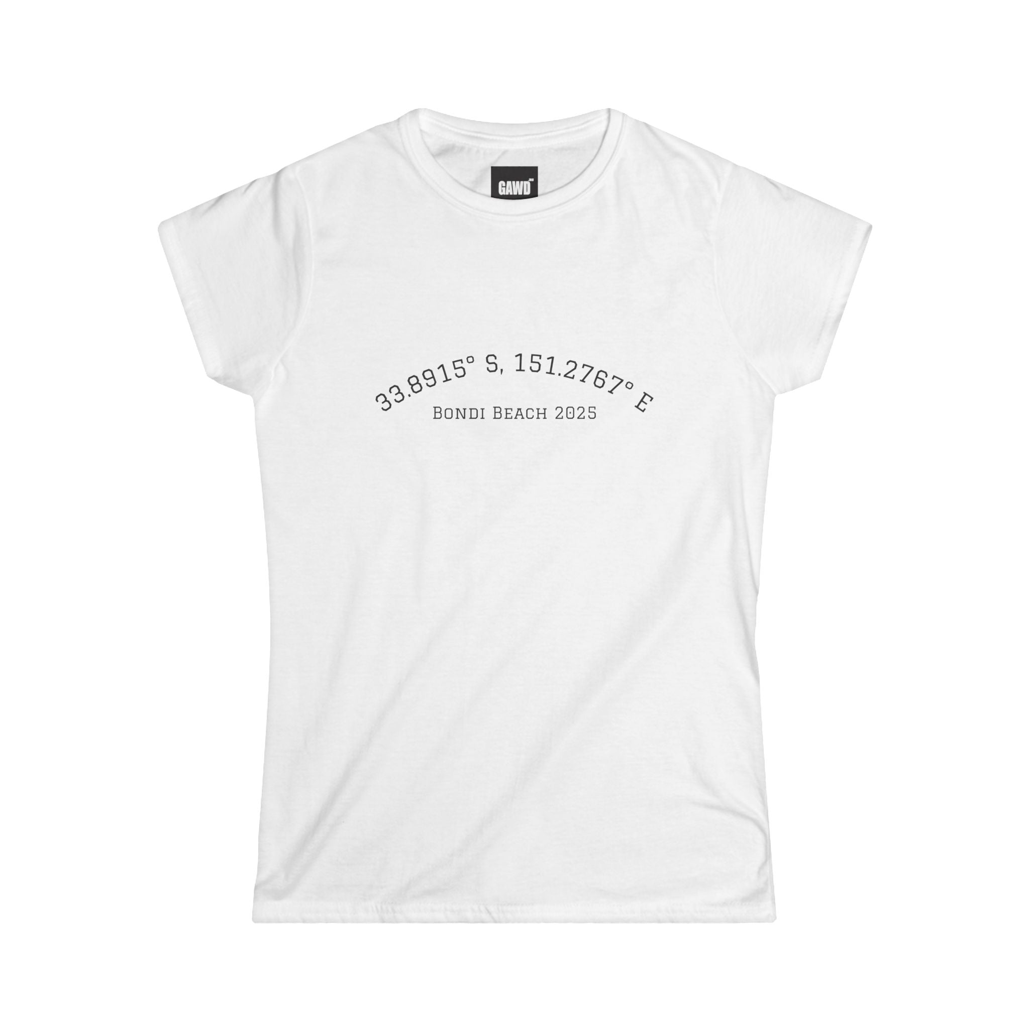 Women's Tee — GAWD Bondi Beach Coordinates