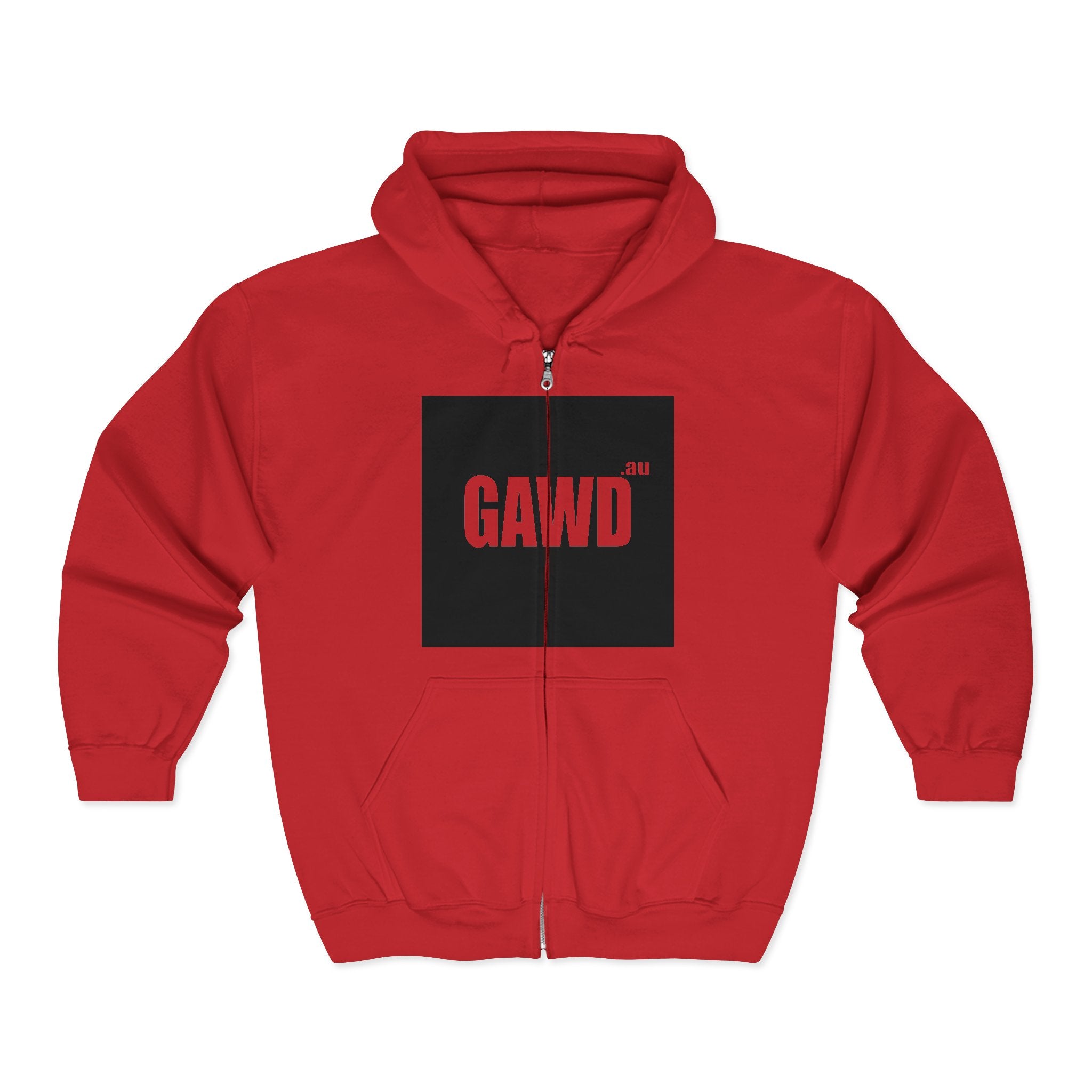 GAWD Bold Zip Hoodie — “Rugged by Nature. Refined by Design.” Graphic Zip-Up