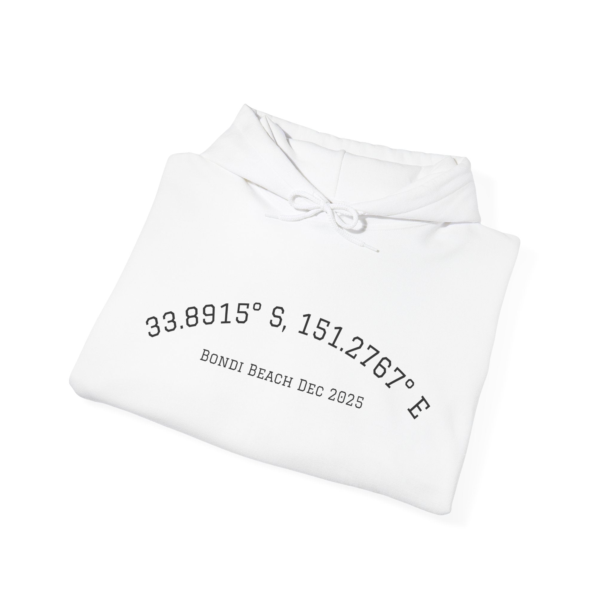 GAWD Bondi Coordinates Hoodie — White Pullover with Bold Back Logo