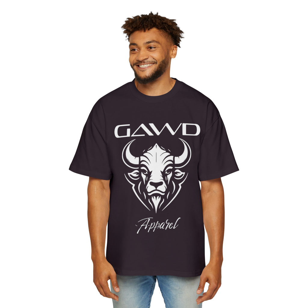 GAWD Bull Graphic Tee — Men's Oversized Red T‑Shirt (Apparel)